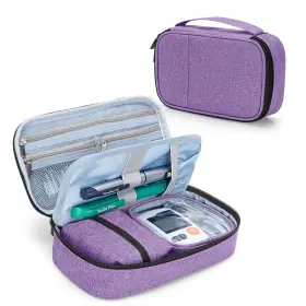 Cr09402 Curmio Diabetic Supplies Bag For Glucose Meter Medication Insulin Pens And