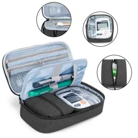 Cr09403 Curmio Diabetic Supplies Bag For Glucose Meter Medication And Other Diabetes #2