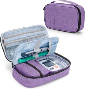 Curmio Store 313056143196 Diabetic Supplies Bag For Glucose Meter Medication And Other Diabetes Only