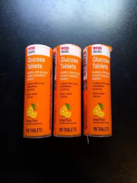 Cvs 050428410585 Lot Of 3 Glucose Tablets Orange Flavor Travel Size 10 Diabetes