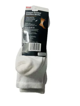 184812 Cvs New-most Comfortable Socks I Ever Owned-copper Infused Supersoft Unisex 3pr L/xl #2