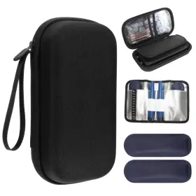 Cxwpdd 607602439179 Insulin Cooler Travel Case For Diabetic Supplies With 2 Compact Black