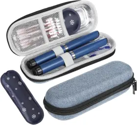 Cxwuzh 607602438325 Insulin Cooler Travel Case Medication Diabetic For With 1 Ice Pack