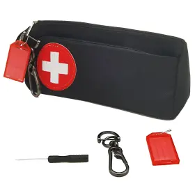 Danvirtuous 768556662041 Epipen Carry Case With Medical Alert Tag Travel Medication Organizer Bag - C