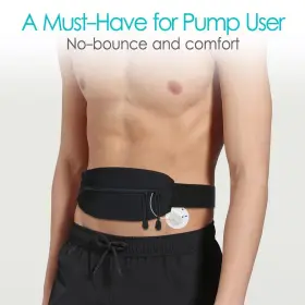 Diabelt 768564412690 Insulin Pump Belt With Double Slide Zipper Pouch Holder For Diabetic T1d Adju #3