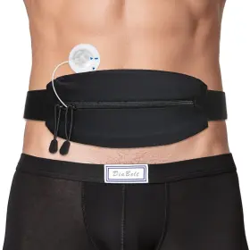 Diabelt 768564412690 Insulin Pump Belt With Double Slide Zipper Pouch Holder For Diabetic T1d Adju