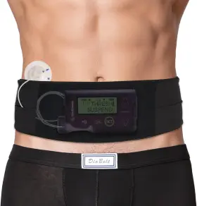 Dia-dp00528m-b Diabelt Insulin Pump Belt With Mesh Pouch For Easy Viewing Operation Diabetic T1d Medic