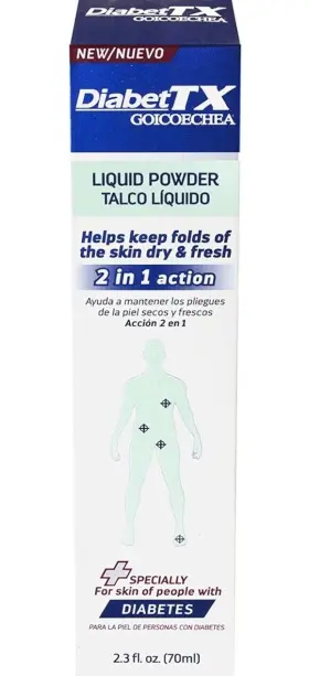 Diabet Tx 650240018589 Diabettx Goicoechea Liquid Powder 2 In 1 Action 2.3 Oz. Skin Care Lot Of 3