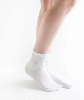 Doc Ortho 609465611969 Loose Fit Cotton Diabetic Socks Size Large Non-binding 1/4 Crew For