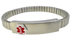 Dtj-31n Doc Tock Medical Id Bracelet Expansion Stainless Engraveable Wallet Card