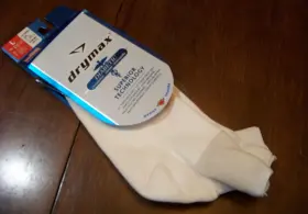 Drymax 082238601136 1 Pair Diabetic Socks - 1/4 Crew L Ws 10-12 Ms 8.5 10.5 New