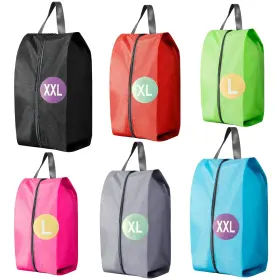 Dcsb-6cmx Dualcrown 6 Pack Foldable Shoe Bag For Travel Of 3 Size In One Set With Zipper Closure