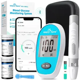Easy Home 810038637594 Wireless Glucose Monitor Kit - Blood Sugar Testing With Free
