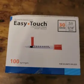 57023 Easy Touch 200ct Single Use Syringes 8mm 30g .5ml Cc Packs Of 10 Exp 10/26 #2
