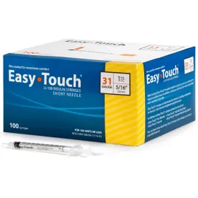 831165 Easy Touch No Safety U-100 Thin Wall 31g X Inch 1 Ml - Box/100
