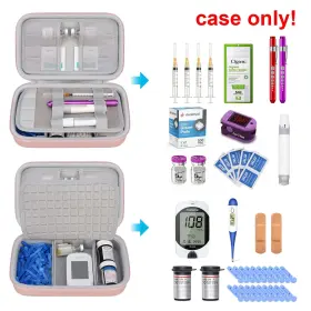 Elonbo 769293766344 Diabetic Supplies Travel Case Glucose Meter Portable Storage Bag Insulin Pe #2