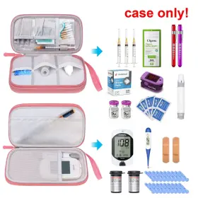 L08f Elonbo Diabetic Supplies Storage Bag Portable Glucose Meter Carrying Case Insulin #2
