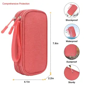 L08f Elonbo Diabetic Supplies Storage Bag Portable Glucose Meter Carrying Case Insulin #3