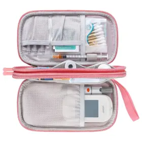 L08f Elonbo Diabetic Supplies Storage Bag Portable Glucose Meter Carrying Case Insulin