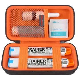 L17bc-02 Elonbo Epipen Carrying Case Travel Medicine Kit For 2 Epi Pens Or Auvi Q As
