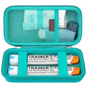 Elonbo L17ee-02 Epipen Carrying Case Travel Medicine Kit For 2 Epi Green Inside