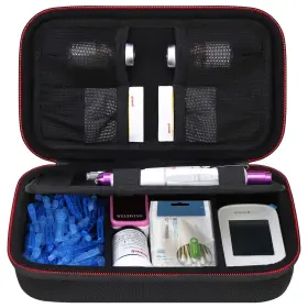 L66b Elonbo Diabetic Supplies Travel Case Glucose Meter Portable Storage Bag Dia