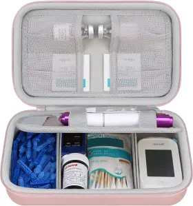 L66g Elonbo Diabetic Supplies Travel Case Glucose Meter Portable Storage Bag Insuli
