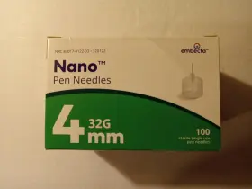 2030 Embecta 383017012236 Nano 4mm 32g Pen Tips Quantity 100 New Sealed Box Exp. 06/30/2030
