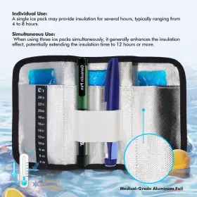 Ictc-002 Fanosy Insulin Cooler Travel Hard Case With 3 Ice Packs For Travel- Eva Medication D #2