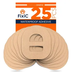 Agssi-g855 Fixic - 25 Pack Adhesive Patches Perfect For Omnipod The Best Waterproo