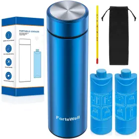 Fw-ptcl-bu-001 Fortewell Insulin Cooler Travel Case Tsa Approved 60h Pen Blue