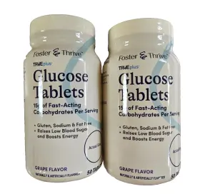 Foster & Thrive 561511612514 F&t Glucose Tablets Grape 50 Count 2 Pack Pharmacy Fresh /