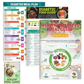 L8gj1770 Franimo 3 Pcs Diabetes Food List Chart Printable Healthy Meal Guide Brochur