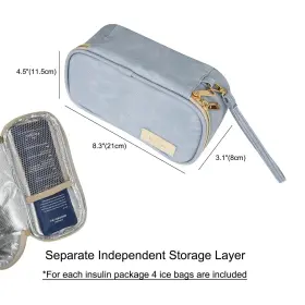 4x100g Freshore 708258078900 Portable Insulin Cooler Travel Case With Ice Packs For 8-12h Cooling T #2