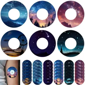 Cho-fuweave-85 Fuweave 36 Pack Adhesive Patch For Libre 2 Sensor With Starry Sky Cgm Patches