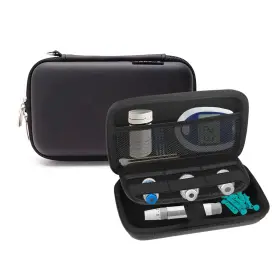 Gajes 614158059003 Diabetic Supplies Travel Case Blood Glucose Meter Storage Bag Small Eva Har