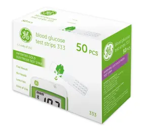 Ge Ge333ts Blood Glucose Test Strips 50-count Pack Gold Standard White