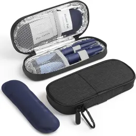 Gelozid 313040378351 Insulin Pen Cooler Travel Case Diabetic Medication Insulated Cool Organizer With