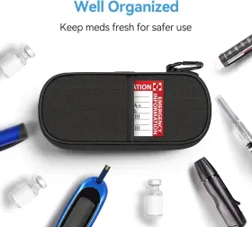 Gelozid 445034111156 Insulin Pen Cooler Travel Case Diabetic Medication Insulated Cool Organizer With #3