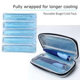 G-itc2111 Global Care Market Portable Insulin Cooler Travel Case With Fully-wrap 220-gram Cold Pack - Tsa #3