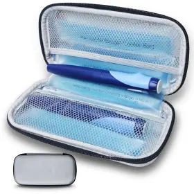 G-itc2111 Global Care Market Portable Insulin Cooler Travel Case With Fully-wrap 220-gram Cold Pack - Tsa