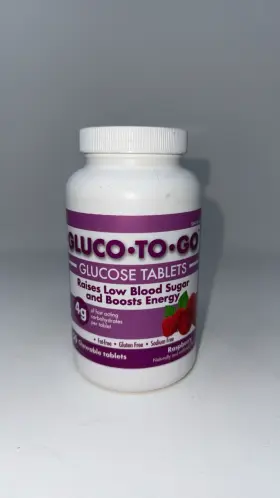 Gluco To Go 372847221505 Gluco- - Raspberry Glucose Tablets 50 Count Expires 06/2025