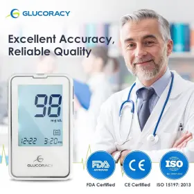 G-425-2 Glucoracy Blood Glucose Monitor Kit With 100 Sugar Test Strips And Lancets #2