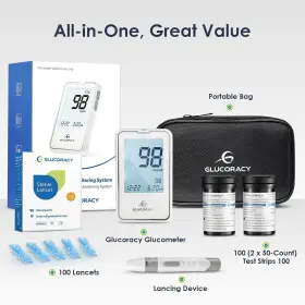 G-425-2 Glucoracy Blood Glucose Monitor Kit With 100 Sugar Test Strips And Lancets #3