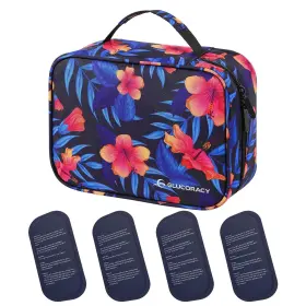 P723314183992 Glucoracy Insulin Cooler Travel Case Large Medication Bag With 4 Reusable Ice P