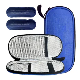 Gmohoud 037166106178 Insulin Cooler Travel Case Medication Diabetic Cool Organizer Bag With 2 Ice