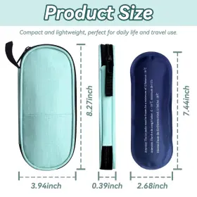 Gmohoud 037166106208 Insulin Cooler Travel Case Medication Diabetic Cool Organizer Bag With 2 Ice #2