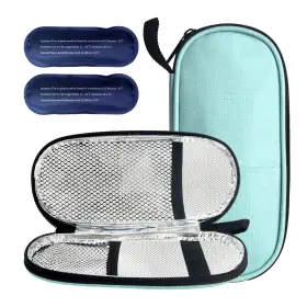 Gmohoud 037166106208 Insulin Cooler Travel Case Medication Diabetic Cool Organizer Bag With 2 Ice
