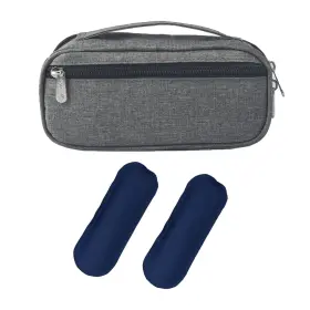 Gdtaaae03 Goldwheat Insulin Cooler Travel Case With 2 Ice Packs Diabetes Medication Organizer Bag