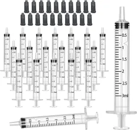 21007 Gufastoe 3ml Syringes With Caps 20 Pack 3ml-20pcs